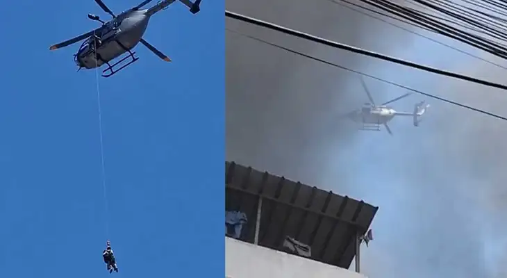 El rescate se llevó con éxito debido a la rápida respuesta ante la llamada de una de las personas atrapadas.