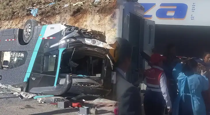 Varios fallecidos y decenas de heridos dejó la volcadura de un bus de la empresa Civa en Ayacucho. Varios fallecidos y decenas de heridos dejó la volcadura de un bus de la empresa Civa en Ayacucho.