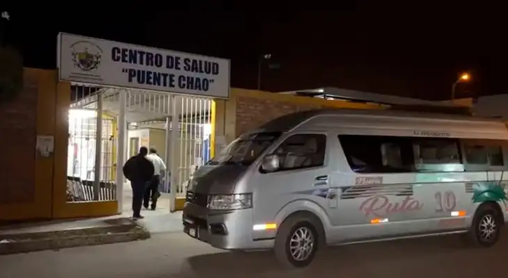 Conductor de la combi fue trasladado por personal de Serenazgo hacia Puente Chao de Trujillo.