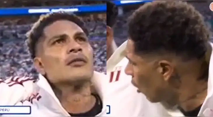 Paolo Guerrero lloró al cantar el Himno Nacional de Perú en Copa América 2024.