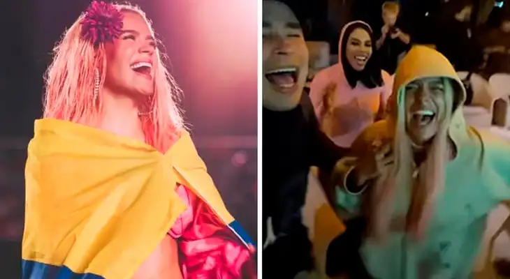 Karol G y su efusiva celebración por el pase de Colombia a la final de la Copa América 2024 Karol G y su efusiva celebración por el pase de Colombia a la final de la Copa América 2024