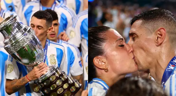 Ángel Di María y el hermoso momento que vivió tras ganar la Copa América. Ángel Di María y el hermoso momento que vivió tras ganar la Copa América.