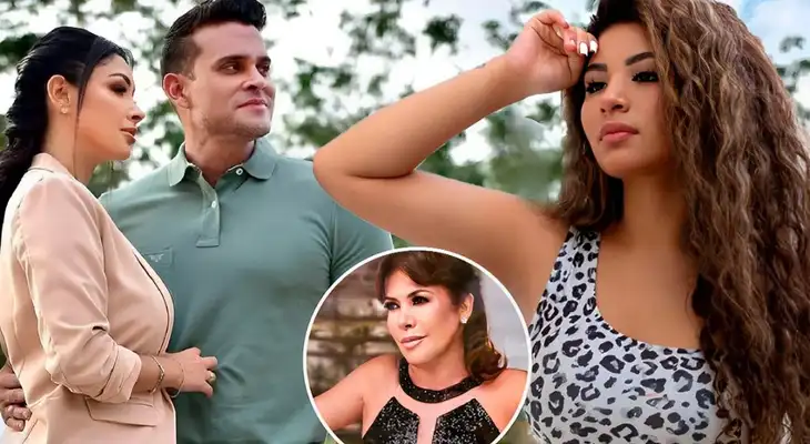 Magaly Medina encara a Molly Gereda por Christian Domínguez. Magaly Medina encara a Molly Gereda por Christian Domínguez.