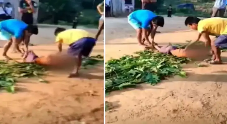 El hecho fue captado en vídeo por uno de los pobladores de Bagua. El hecho fue captado en vídeo por uno de los pobladores de Bagua.