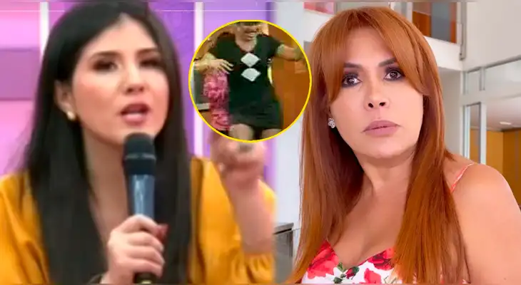 Francis Herrera hunde a Magaly Medina. Francis Herrera hunde a Magaly Medina.