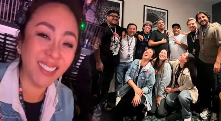 Cathy Sáenz se conmueve luego del show de Hablando Huevadas. Cathy Sáenz se conmueve luego del show de Hablando Huevadas.