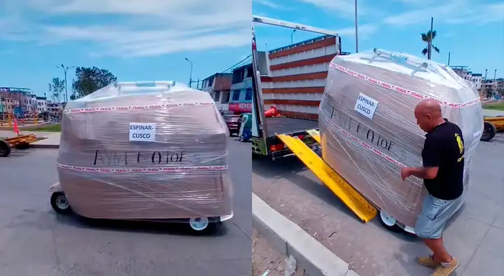 Video de Mototaxi se hace viral: "¡Se va con todo y chofer empaquetado" Video de Mototaxi se hace viral: "¡Se va con todo y chofer empaquetado"