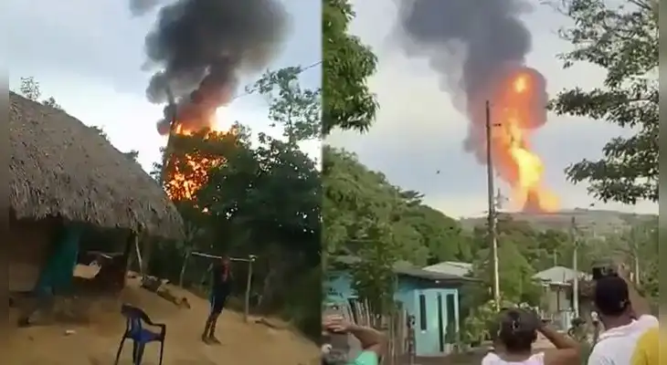 Colombia: preciso momento en que volcán San José Mulatos erupciona y hace correr a los pobladores