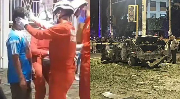 Coche bomba explota en Trujillo y deja a un herido.