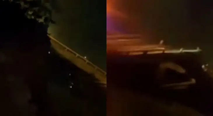 Así cayó el vehículo tras el colapso del puente en Chancay: video revela nuevos detalles