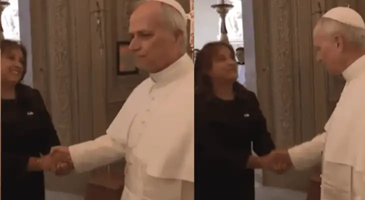 Gesto de Dina Boluarte ante el Papa causa tensión en el Vaticano.