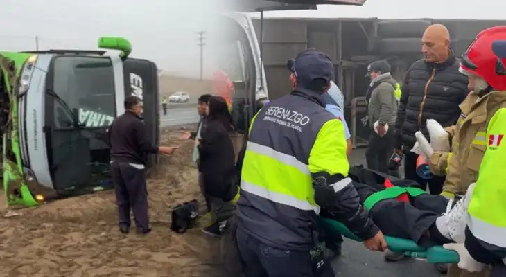 Terrible Accidente en el Pasamayo deja 10 heridos.