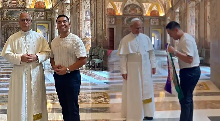 Donnie Yaipén cantó “La cumbia del papa” en Plaza San Pedro tras reunirse con el Papa León XIV.