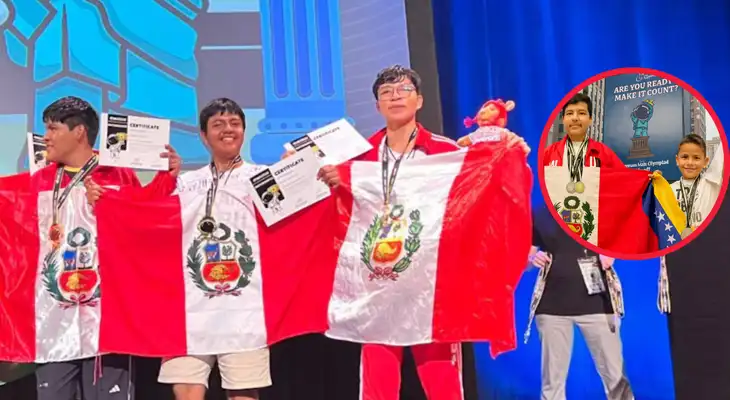 ¡Orgullo peruano! Adolescente ancashino y niño venezolano ganan medallas para Perú en olimpiada mundial de matemáticas