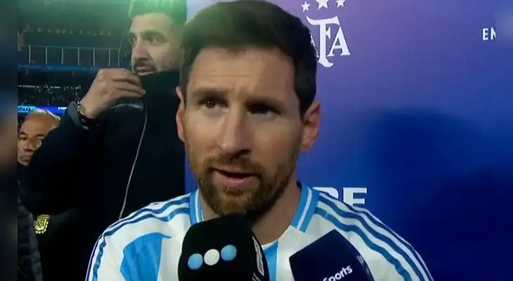 Lionel Messi anotó un doblete en la victoria de Argentina ante Venezuela. Foto: X/Telefé