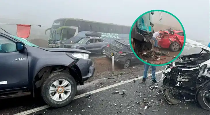 Fatal accidente en carretera Pasamayo: al menos 14 vehículos chocan en cadena en la vía Panamericana Norte