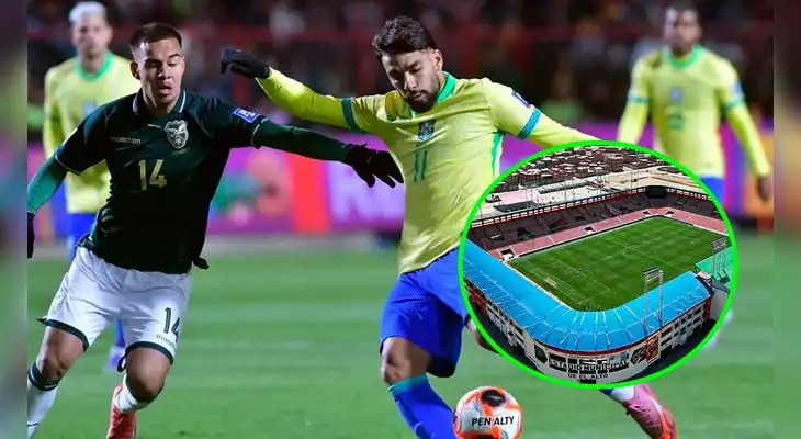 Brasil perdió 1-0 ante Bolivia en el Estadio Municipal de El Alto a más de 4.000 m. s. n. m. Foto: composición EP/AFP