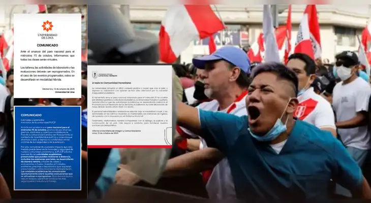 Paro nacional del 15 de octubre: estas son las universidades que tendrán clases virtuales. Paro nacional del 15 de octubre: estas son las universidades que tendrán clases virtuales.