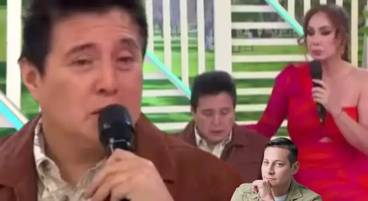 Roly Ortiz se quiebra y tartamudea en medio de disculpas a Luigui Carbarjal. Roly Ortiz se quiebra y tartamudea en medio de disculpas a Luigui Carbarjal.