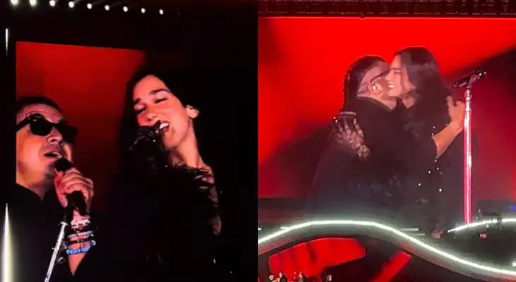 Dua Lipa y Mauricio Mesones interpretan 'Cariñito' en el estadio San Marcos.