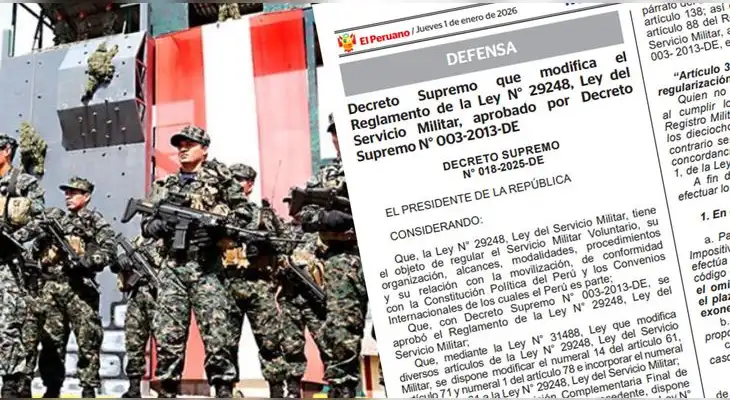 A través de un decreto supremo, se ha modificado el Registro Militar obligatorio