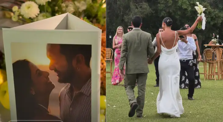 Fotos inéditas así fue la boda del hijo mayor de Carlos Alcántara y Andrea Rubini.