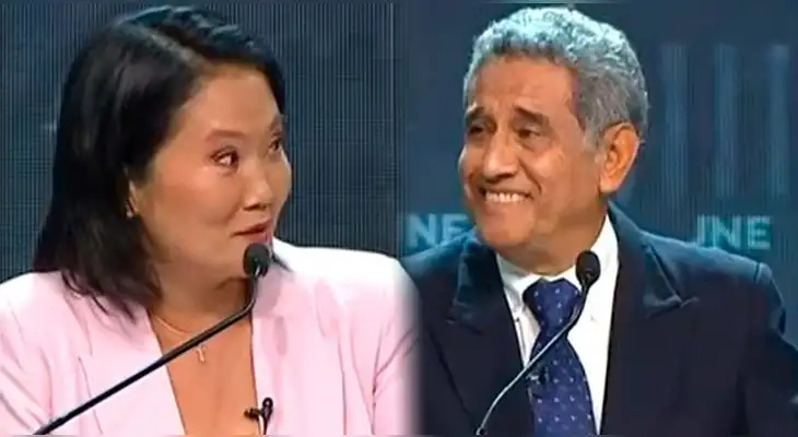 Mesías Guevara de El Partido Morado tuvo un tenso encuentro con Keiko Fujimori de Fuerza Popular