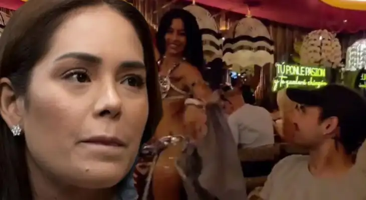 ¿Fue infiel? Karen Schwarz 'CUADRA' a Ezio Oliva tras voltear a mirar a sensual bailarina.