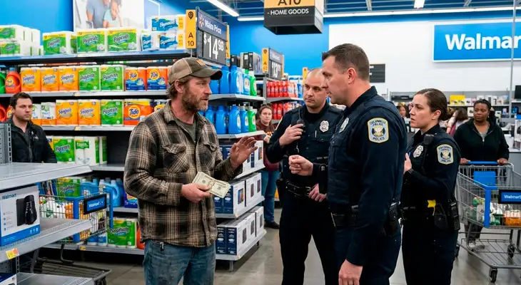 Hombre recogió $30 sin querer de un Walmart y terminó siendo PERSEGUIDO por la policía.