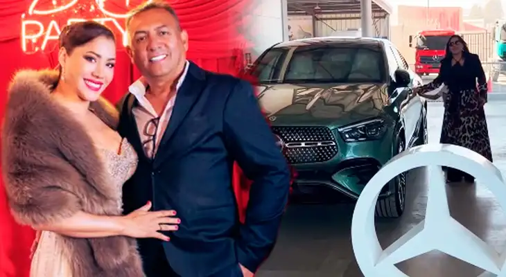 Lesly Castillo se emociona por su nueva camioneta.
