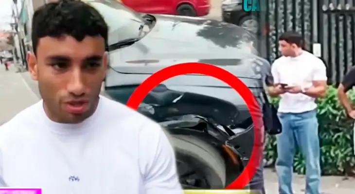 Said Palao sufrió un accidente con su camioneta. Said Palao sufrió un accidente con su camioneta.