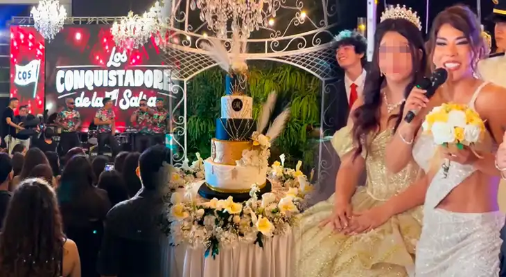 Karen Dejó se emocionó en los 15 años de su hija.