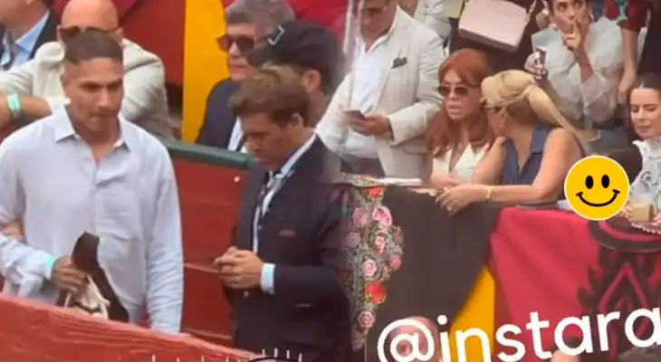 Paolo Guerrero y Magaly Medina tienen encuentro de INFARTO en la Plaza de Acho y él se pronuncia: "Hay que tener cojones..." Paolo Guerrero y Magaly Medina tienen encuentro de INFARTO en la Plaza de Acho y él se pronuncia: "Hay que tener cojones..."
